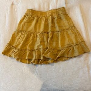 Women's Yellow Ruffle Skirt
